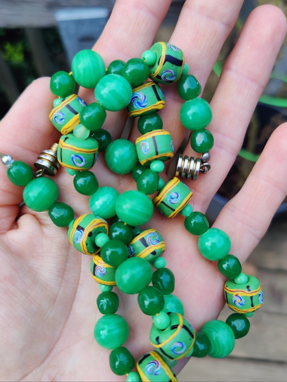 Antique African Trade Beads And  Art Glass Necklace - Picture 8 of 8